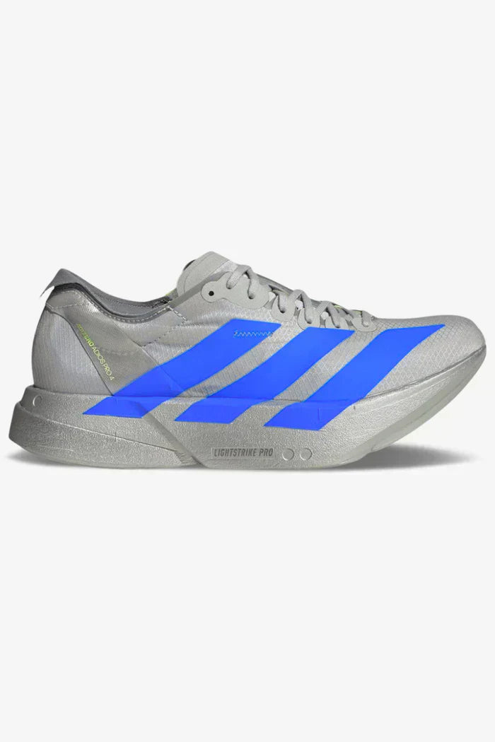 Adizero Adios Pro 4 - Cinza Metalico/Azul